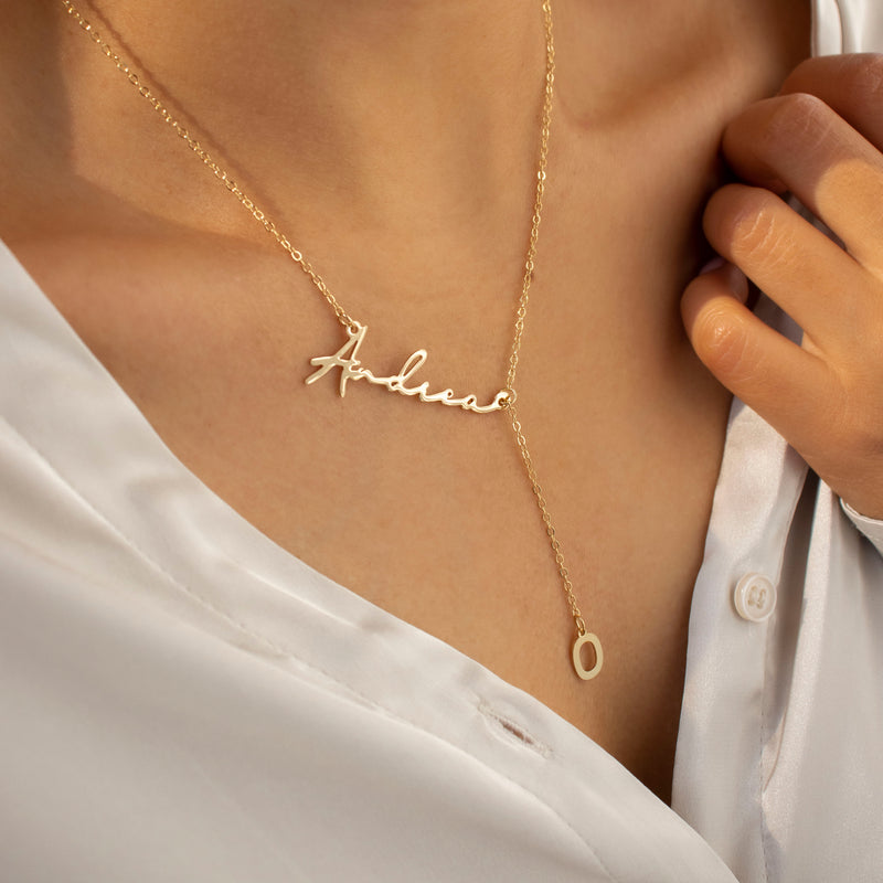 Women Fashion Dress Names - Collana lunga personalizzata in acciaio inossidabile