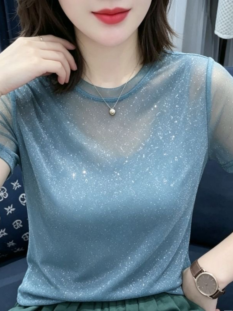Women Fashion Over The Years - T-shirt estiva senza maniche con scollo