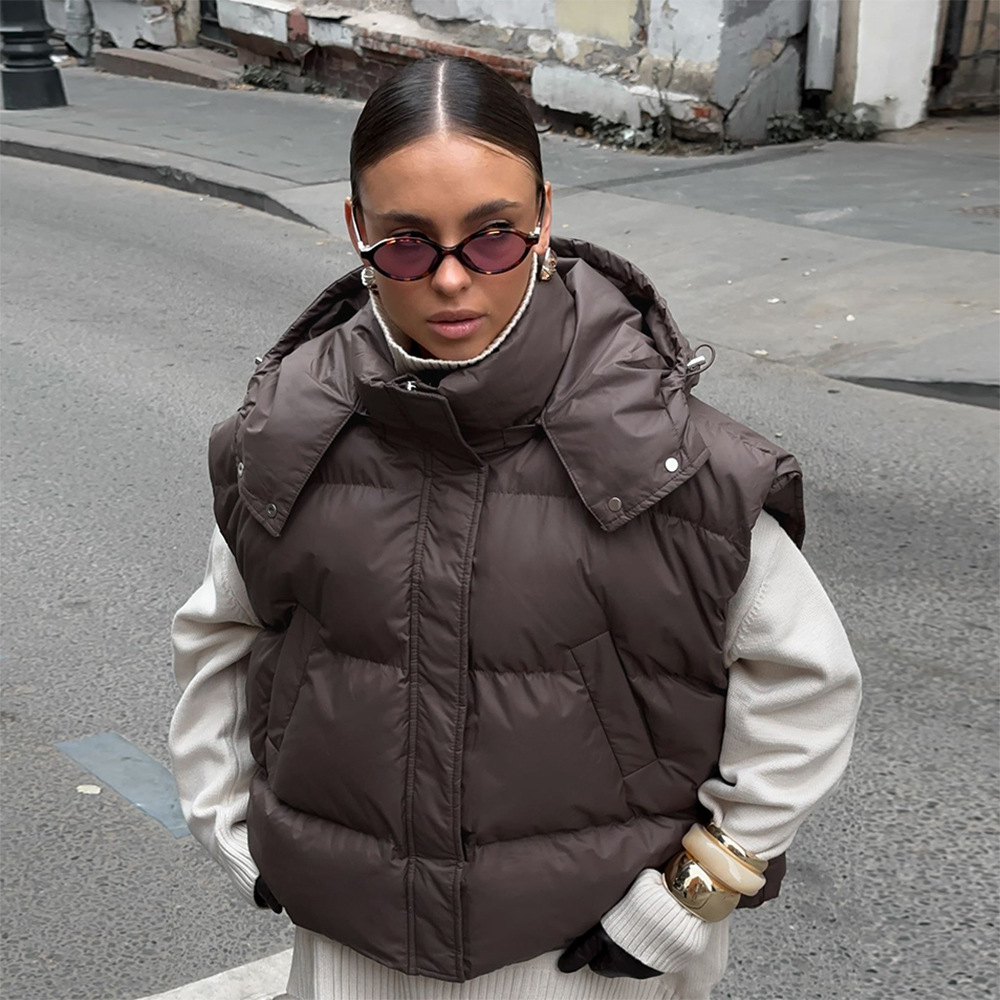 Women'S Fashion Vest Tops - Gilet Trapuntato da Donna Autunno Inverno