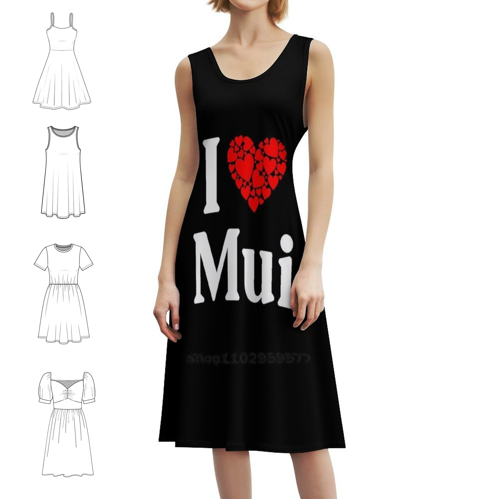 Women Fashion Dress Names - Mui Heart-I Love Mui Boho Chic