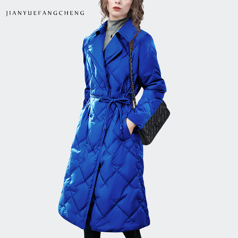 Piumino lungo blu sopra il gin - Women Fashion Over The Years recensione e prezzo